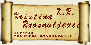Kristina Raosavljević vizit kartica